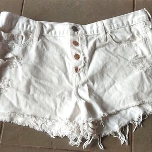 Hollister Jean Shorts size 32 White